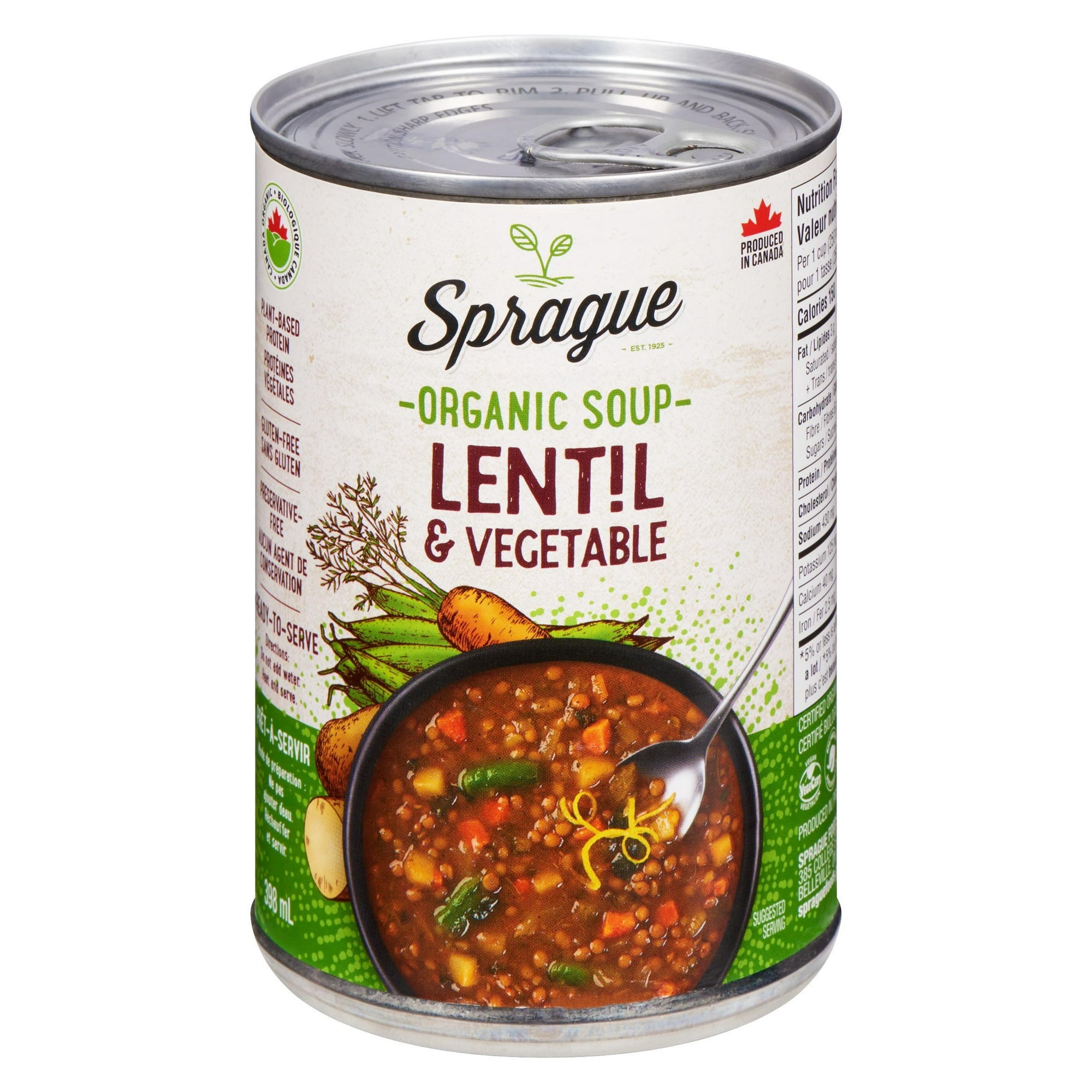 Sprague Organic Lentil Soup with Vegetables
