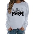 thumbnail image 1 of Pisexur Chandails en Molleton pour Femmes Imprimé Graphique Lettre Chandails en Molleton de Football pour Femmes Chandails en Molleton d'Automne Décontractés Col Rond Chandails en Molleton Manches Longues pour Femmes Blouses Coupe Ample Pull Tops, 1 of 2