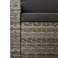 thumbnail image 5 of vidaXL Ensemble de Salon de Jardin 2 Pcs avec Coussins Gris en Rotin Poly, 5 of 5
