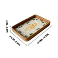 thumbnail image 2 of Rattan Woven Seashell Decorative Storage Tray for Living Room, Picnic, Coffee Table, and Dining Room, 2 of 5