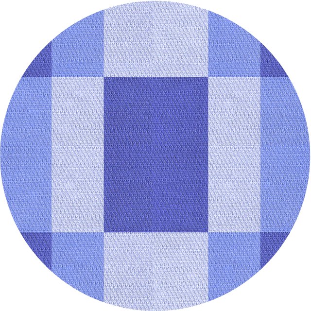 Ahgly Company Jeans Ronds Lavables en Machine Intérieur Transitionnel Tapis Bleu, 7 Pieds Rond