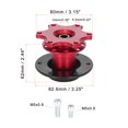 thumbnail image 3 of Unique Bargains Universal 6 Hole Car Steering Wheel Hub Adapter Quick Release Boss Kit Red Aluminium Alloy, 3 of 7