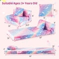 thumbnail image 3 of Costway Canapé-Lit Pliant pour Enfants, Matelas de Sol avec Coussin Décoratif et Housse Lavable à la Machine, Multicolore, 3 of 9
