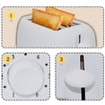 thumbnail image 4 of Elegant Stainless Steel 2-Slice Toaster, Cool Touch Non-Slip Feet & Adjustable Browning Control, Portable & Compact Design for Quick Toasting of Bread Bagels Waffles, White, 4 of 5