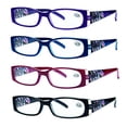 thumbnail image 2 of READING GLASSES 4 Pack Quality Spring Hinge Stylish Designed Womens Glasses for Reading +3.25, 2 of 6
