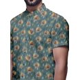 thumbnail image 4 of BESTMAN Printed Shirts For Men Short Sleeve Button Down Casual Cotton Shirt, 4 of 5