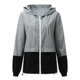 thumbnail image 1 of Faithtur Women Packable Rain Jacket Outdoor Color Block Hooded Windbreaker, 1 of 8