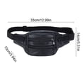 thumbnail image 3 of Storage Box Storage Containers Leather Waist Pack, PU Crossbody Chest Bag with 7 Zipper Pockets, Adjustable Sports Fanny Pack for Men, Large Capacity Phone Wallet Storage for Hiking, Travel, Running, 3 of 6