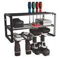 thumbnail image 2 of Performance Tool W7701 Power Tool Organizer Wall Mount - Hand Tool Storage Racks, Utility Racks, Drill Holder &amp; More - 3 Tier Sturdy Iron 16" Cordless Tool Organizers, 2 of 5