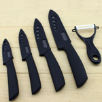 Kitchen Ceramic Knife Set Professional Knife With Sheaths, Super Sharp Rust Proof Stain Resistant (6" Chef Knife, 5" Utility Knife, 4" Fruit Knife, 3" Paring Knife, One Peeler)