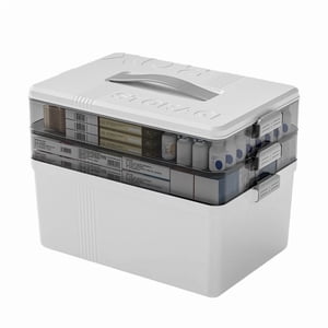 Kit d'organisateur de rangement avec poignée pour les voyages à domicile - 3 Système de cabinet portable de niveau pour une famille efficace Space Utilisation