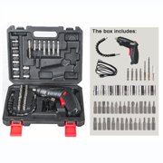47PCS Electric Screwdriver Set 3.6V Cordless Electric Drill Screwdriver Kit Portable Repair Tool