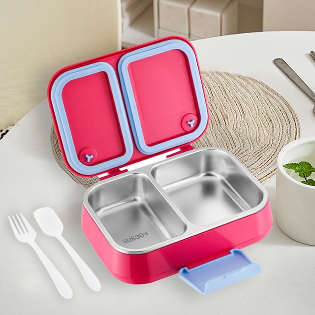 Boovnll Transparent Stainless Steel Lunch Box For Office Workers And Students With Compartments For Lunch Boxes Heated Light Meal Boxes Two Compartment Lunch Box