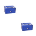 thumbnail image 3 of ZheElen Lightweight Portable Metal Money Box - Cash Safe And Organized Easy To Money Box With Double Layer blue 2Set, 3 of 6
