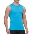 thumbnail image 2 of BADHUB Men's Quick Dry Athletic Tank Tops Compression Running High Stretch Sleeveless T Shirt Workout Performance Cut Off Tee Shirt Blue M, 2 of 5
