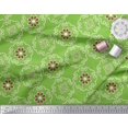 thumbnail image 2 of Soimoi Moss Georgette Fabric Damask Ethnic Print Fabric by the Yard 42 Inch Wide, 2 of 3