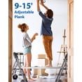 thumbnail image 4 of 9-15 ft Aluminum Telescoping Plank, 440 lbs Capacity, Aluminum Scaffolding Plank with Skid-Proof Platform Scaffold Ladder Accessory, 4 of 8