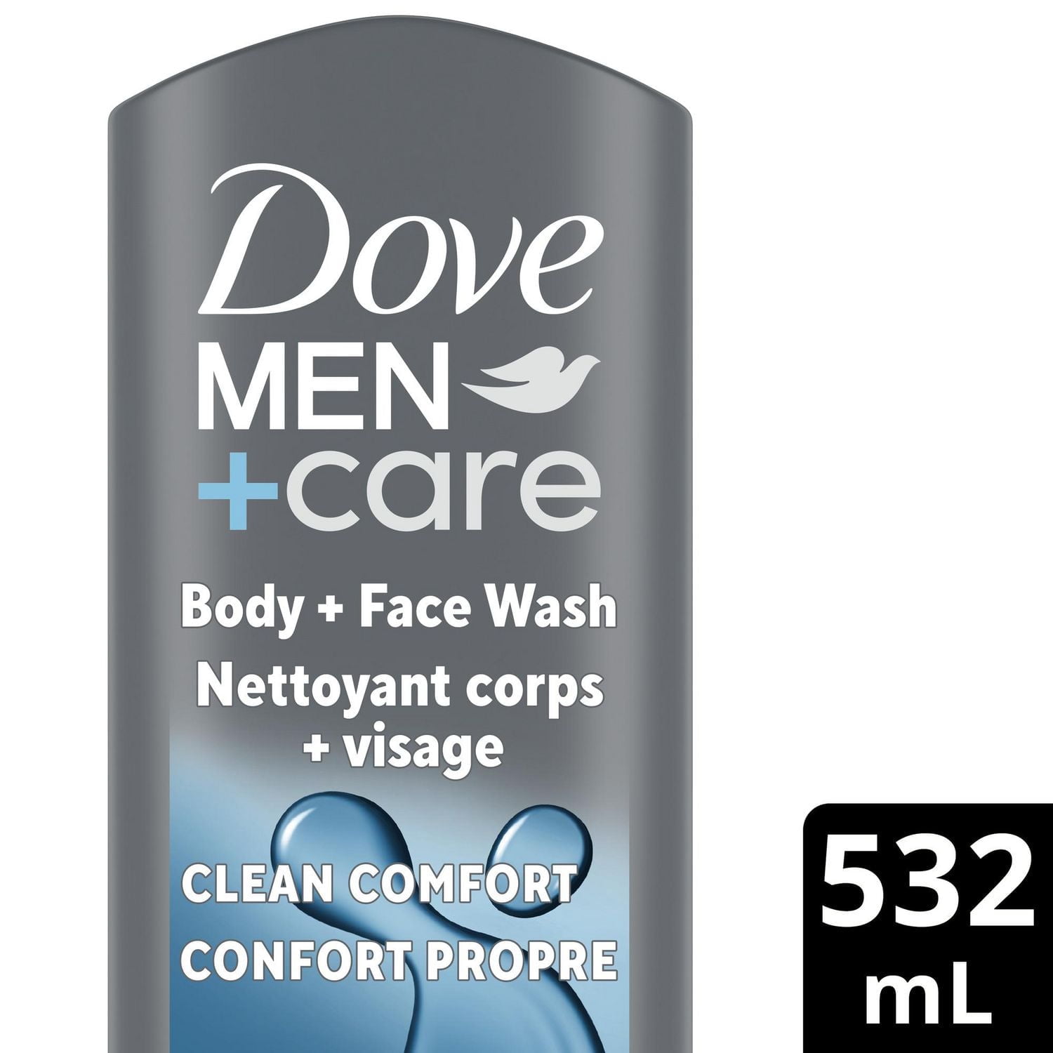 Dove Men+Care Nettoyant Corps et Visage Confort Propre Nourrissant 24 H, 532 ml