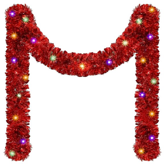 Décorations de Fête Guirlande de Noël 16,4 Pi Prééclairée avec Lumières à Piles Guirlande Suspendue 50 Led avec Lumière Guirlande en Feuille de Noël pour Arbre Décoration de Mariage Décorations de Fête