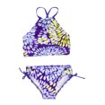 thumbnail image 2 of Faithtur 2Pcs Maillots de Bain d'Été pour Enfants, Hauts Floraux + Slip à Cordon, 2 of 10