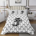 thumbnail image 1 of Erosebridal Letter Bow Coverlet Set King,Monogrammed Initial Bedding Set,Dreamy Room Decorative,Breathable,3 Pieces, 1 of 5