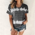 thumbnail image 1 of SMihono Hauts pour Femmes Été Décontracté Mode Féminine T-shirt à Manches Courtes Imprimé Col Rond Hauts Décontractés T-shirt Oversize pour Femmes 2023, 1 of 5
