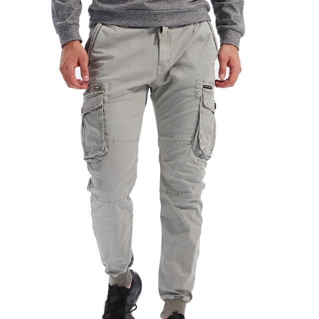 WAENQINLA Cargo Pants for Men Relaxed Fit Work Pants Outdoor Tactical Trousers Classic Camping Cargo Pants with Multi Pockets Cargo Pants for Men Slim Fit