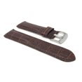 thumbnail image 3 of 26mm Mens' Alligator Style Leather Watch Strap Band, Stainless Steel Buckle, 3 of 7