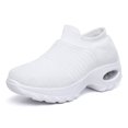 thumbnail image 3 of Women Slip On Mesh Walking Shoes Air Cushion Comfortable Platform Working Sneakers, 3 of 7