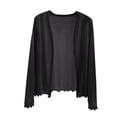thumbnail image 1 of Womens Lightweight Summer Cardigan Rash Guard Long Sleeve Cover Up Open Front Wrap Cover Up Loungwear Sun Shawl, 1 of 7