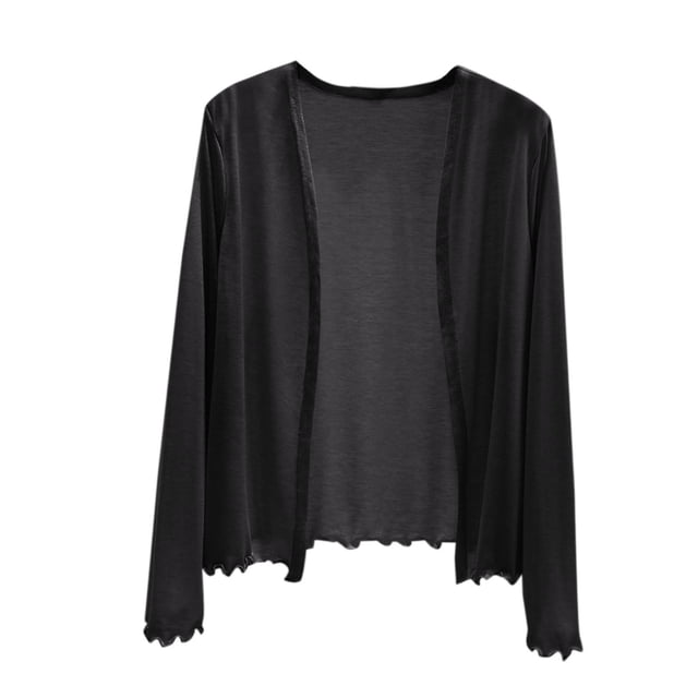 Womens Lightweight Summer Cardigan Rash Guard Long Sleeve Cover Up Open Front Wrap Cover Up Loungwear Sun Shawl