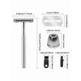 thumbnail image 3 of Waysh Classic Shaving Kit, Silver, with Stand & Blades, 3 of 6