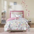 thumbnail image 2 of Pemberly Row Polyester Printed Butterfly Comforter Set in Pink, 2 of 12