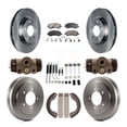 thumbnail image 1 of Transit Auto Front Rear Disc Brake Rotors Ceramic Pads and Drum Kit (9Pc) for Car Jeep Patriot Compass Dodge Caliber Chrysler Sebring Avenger K8T-102692, 1 of 11