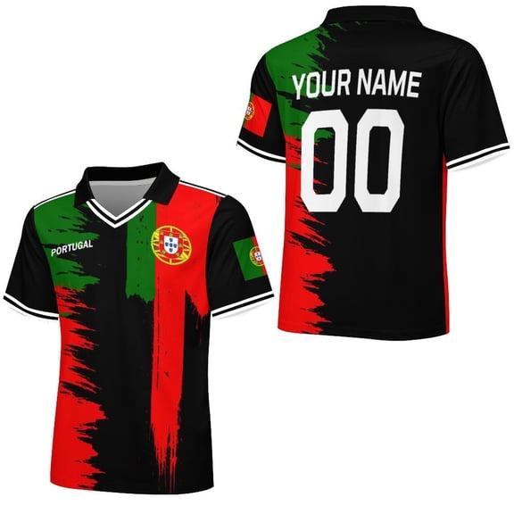 Chandail de Soccer du Portugal Personnalisé 2026, Nom et Numéro Personnalisés, Chandail pour Hommes Femmes Enfants, Style National Pays, Chandail de Fan de Soccer