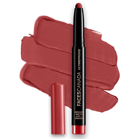FACES CANADA Ultime Pro HD Intense Matte + Primer Lipstick, 1.4gm (Bloodmoon 20)