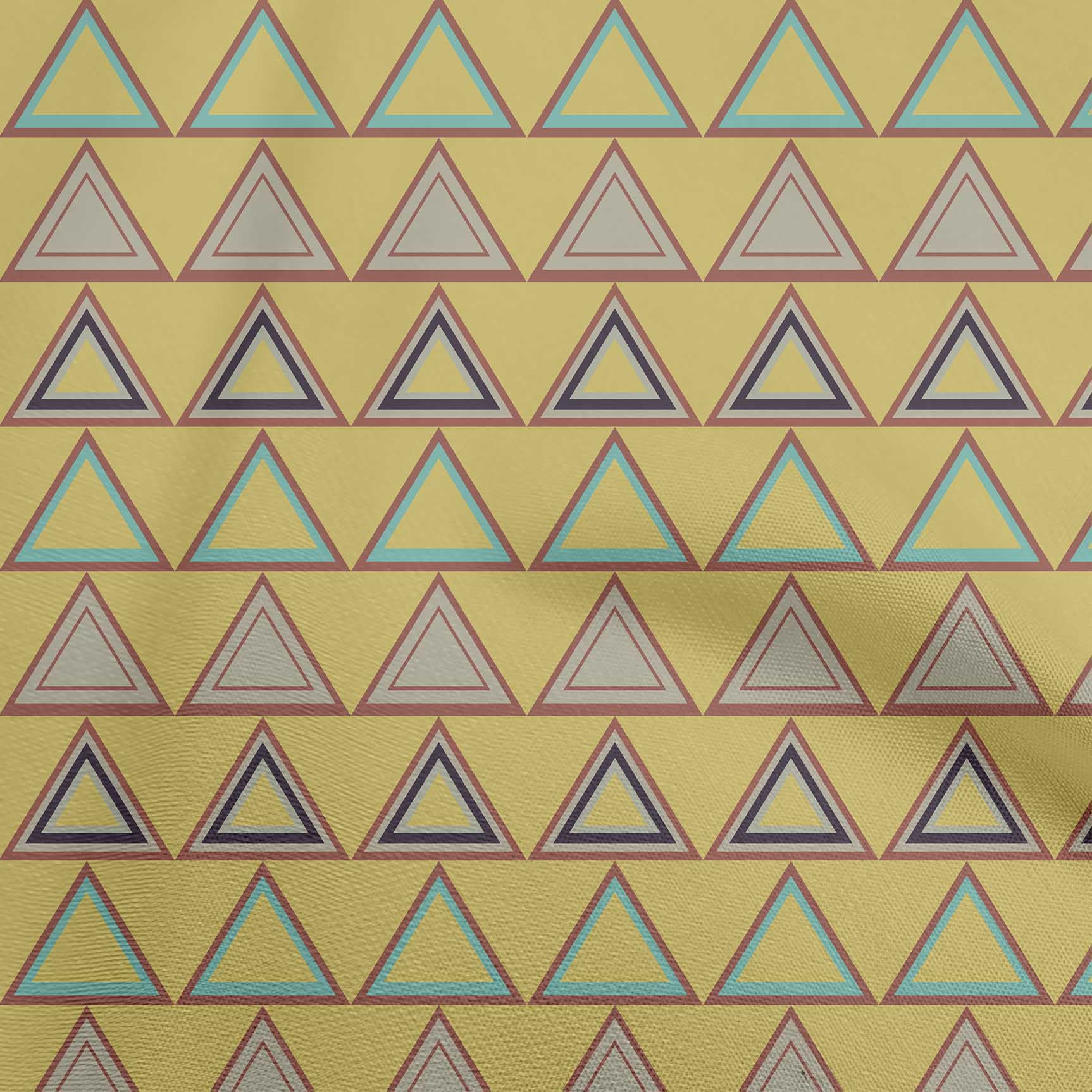 oneOone Rayon Yellow Fabric Geometric Fabric For Sewing Printed Craft Fabric By The Yard 56 Inch Wide