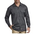 thumbnail image 2 of Dickies Mens Long-Sleeve Work Shirt, XT, Charcoal, 2 of 3