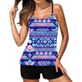 thumbnail image 1 of UPPADA Womens 2 Piece Tankinis Swimsuit Floral Print Tank Swim Top with Bottom Spaghetti Straps 2pc Tummy Control Bathing Suits Modest Swimwear 2 Piece Beach Sets for Women Multicolor,M, 1 of 3