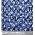 thumbnail image 1 of Soimoi Brown Viscose Chiffon Fabric Blocks Block Printed Craft Fabric by The Yard 42 Inch Wide, 1 of 3