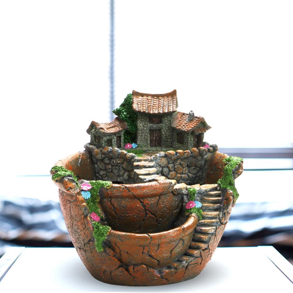 Plants Pot Succulent Plants Pot With Sweet House Flower Basket Planter Pot Garden Decoration
