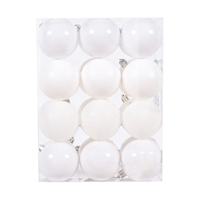 TIMIFIS Christmas Tree Ornaments 24PCS 1.18Inch Christmas Ball Ornaments Set Christmas Decorations Shatterproof Plastic Ball Hanging for Xmas Tree Holiday Wedding Party Home Decor