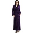 thumbnail image 1 of LinYooLi Women's Lapel Fleece Bathrobe Soft Plush Spa Robe Warm Pajamas with Pockets Soft Pjs Loungewear for Women, 1 of 5