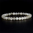 thumbnail image 2 of Bracelet Extensible Unisexe en Perles Rondes 6 mm en Coquille de Nacre Naturelle 6,5 Pouces, 2 of 3