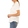 thumbnail image 4 of INSPIRE CHIC Chemise Douce pour Femme Vintage à Col Poupée Mignon Boutonnée TP Blanc, 4 of 8