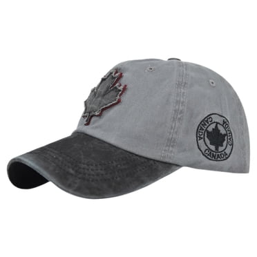 Casquette de Baseball Canada Brodée Feuille d'Érable Drapeau Ajustable Chapeau Patriotique pour Hommes Femmes