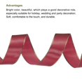 thumbnail image 3 of Unique Bargains 1 Inch 50 Yard Wide Satin Ribbon with Gold Edges Grosgrain Fabric Ribbon for Gift Wrapping, Burgundy Red, 3 of 7