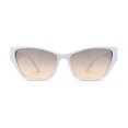 thumbnail image 1 of Lunettes de Soleil Oeil de Chat Carrées pour Femmes Blanc Brun, 1 of 4