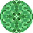 thumbnail image 1 of Ahgly Company Tapis Rond Lavable en Machine Intérieur Transitionnel Vert Néon, 3 Pieds Rond, 1 of 7