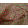 thumbnail image 4 of oneOone Silk Tabby Fabric Stripe|Leaves & Floral Block Printed Craft Fabric BTY 42 Inch Wide, 4 of 4